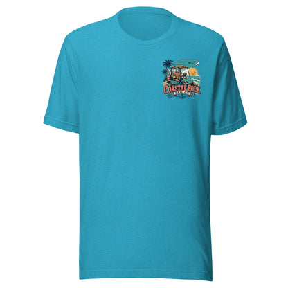 Coastal Folk: NC Cruisin' T-Shirt in Heather Aqua, front view