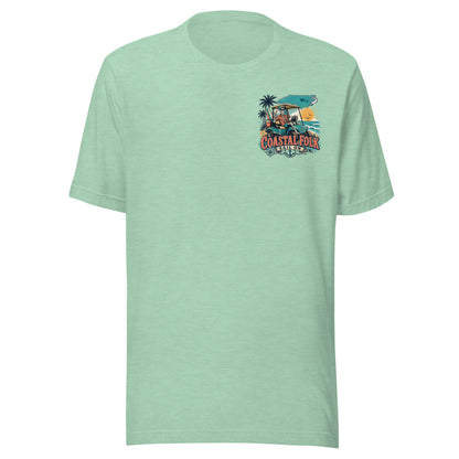 Coastal Folk: NC Cruisin' T-Shirt in Heather Prism Mint, front view