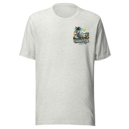 Coastal Folk: Salty & Relaxed T-Shirt in Ash, front view