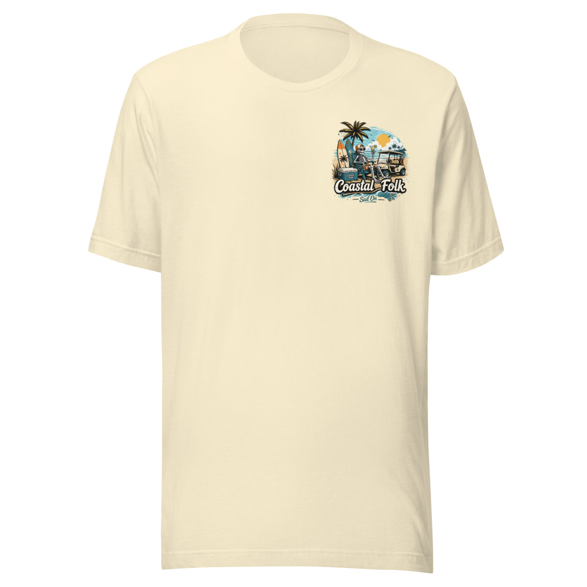 Coastal Folk: Salty & Relaxed T-Shirt in Natural, front view