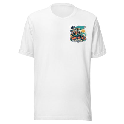 Coastal Folk: NC Cruisin' T-Shirt in Solid White Blend, front view