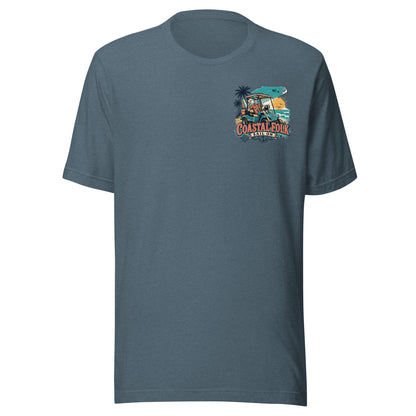 Coastal Folk: NC Cruisin' T-Shirt in Heather Slate, front view