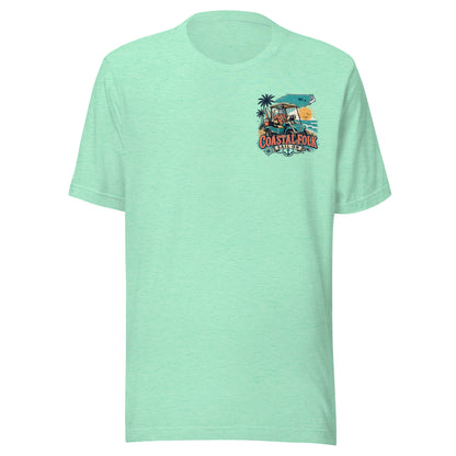 Coastal Folk: NC Cruisin' T-Shirt in Heather Mint, front view