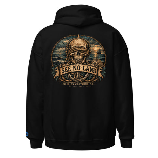 See No Land Hoodie - Black - back