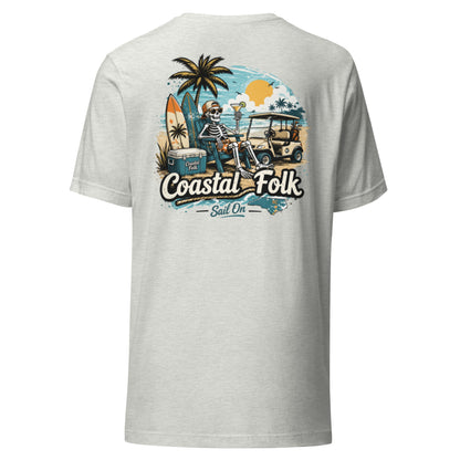 Coastal Folk: Salty & Relaxed T-Shirt in Ash, back view