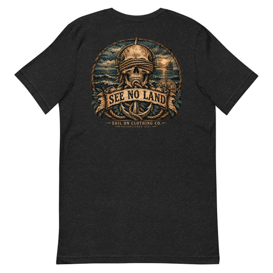 See No Land tee - Black Heather - back