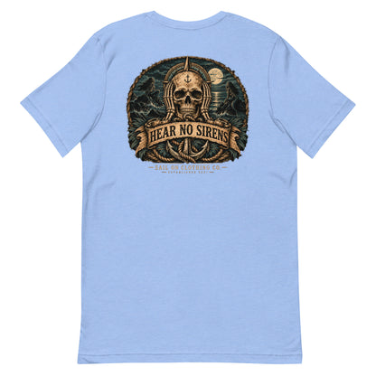 Hear No Sirens tee - Heather Carolina Blue - back