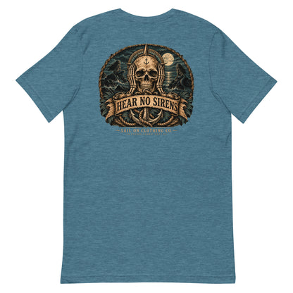 Hear No Sirens tee - Heather Deep Teal - back