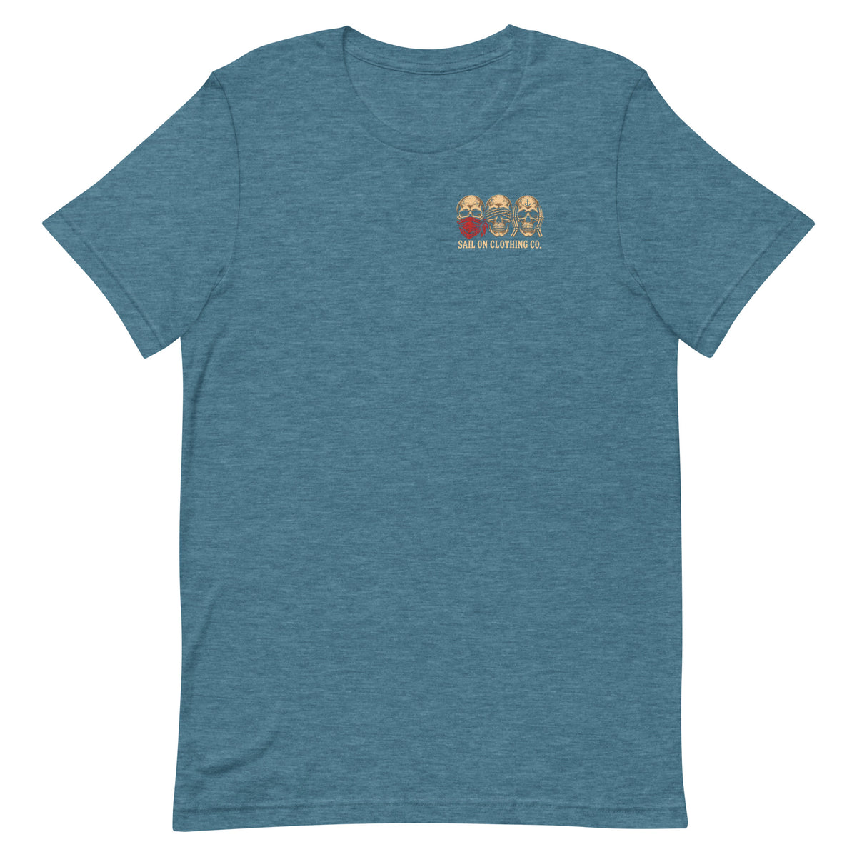 Hear No Sirens tee - Heather Deep Teal - front