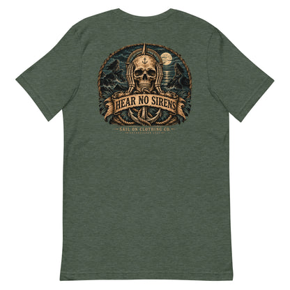 Hear No Sirens tee - Heather Forest - back