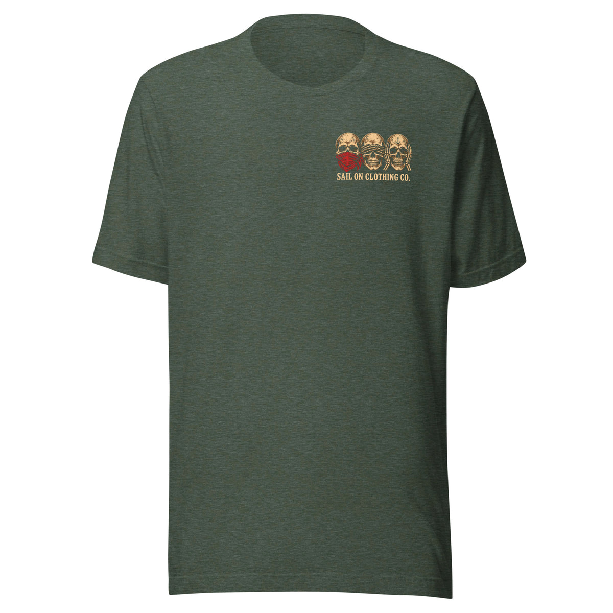 Tell No Tales tee - Heather Forest - front