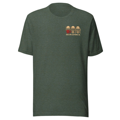 Tell No Tales tee - Heather Forest - front