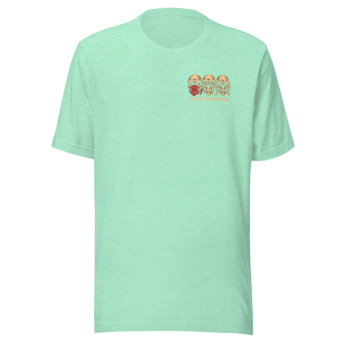 Tell No Tales tee - Heather Mint - front