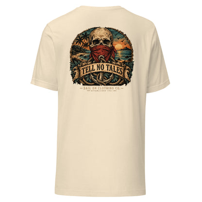 Tell No Tales tee - Heather Natural - back