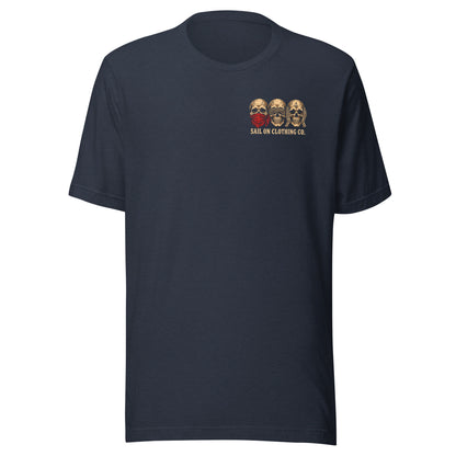 Tell No Tales tee - Heather Navy - front