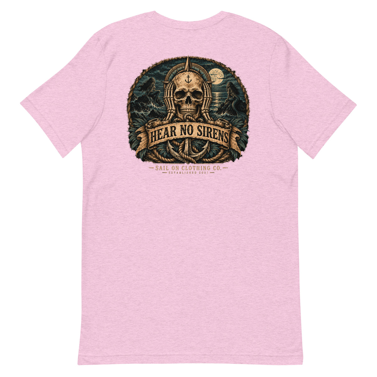 Hear No Sirens tee - Heather Prism Lilac - back