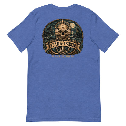 Hear No Sirens tee - Heather True Royal - back