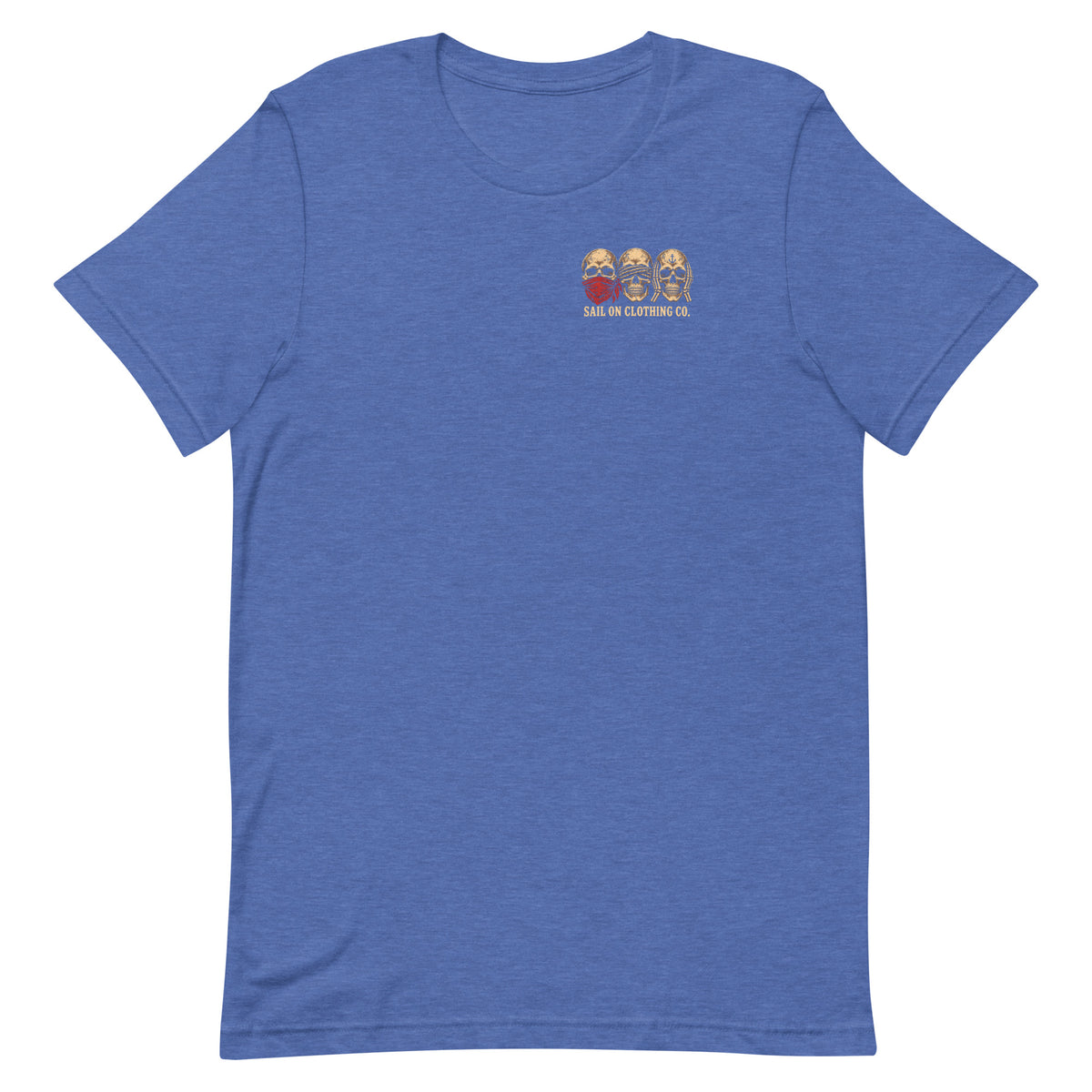 Hear No Sirens tee - Heather True Royal - front
