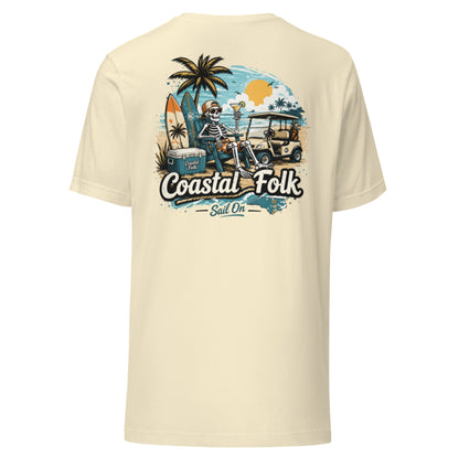 Coastal Folk: Salty & Relaxed T-Shirt in Natural, back view