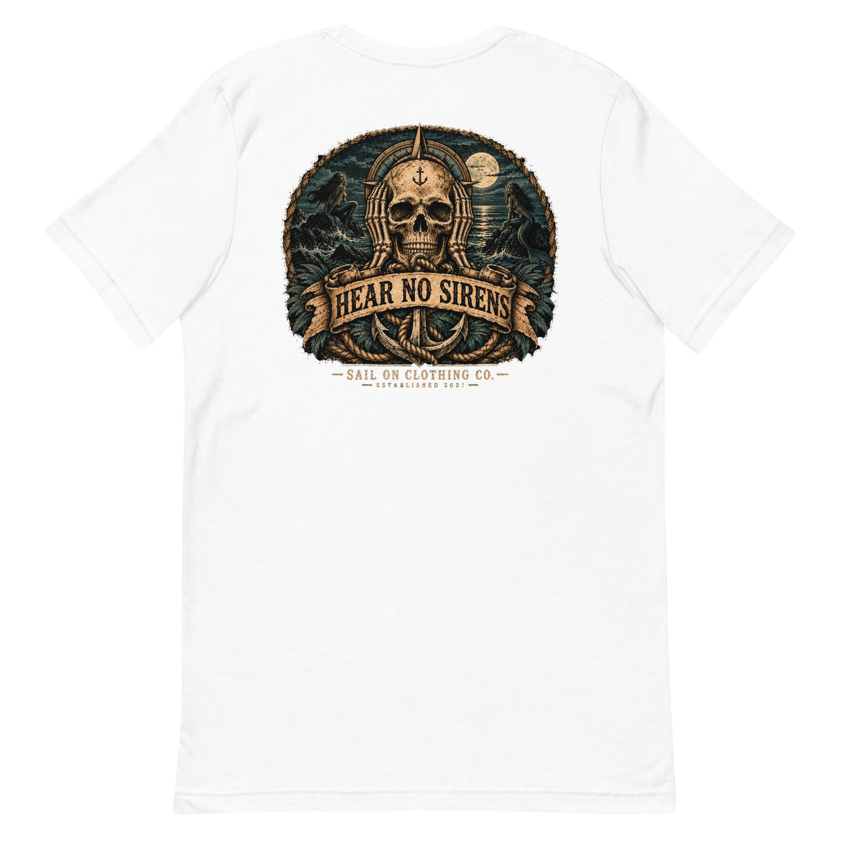Hear No Sirens tee - White - back